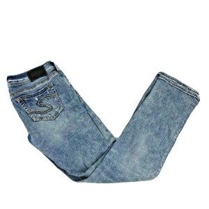 Silver Jeans Suki Mid Straight Womans Waist 32